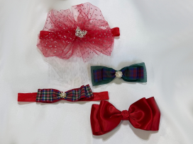 Holiday Baby Headbands & Clips Set